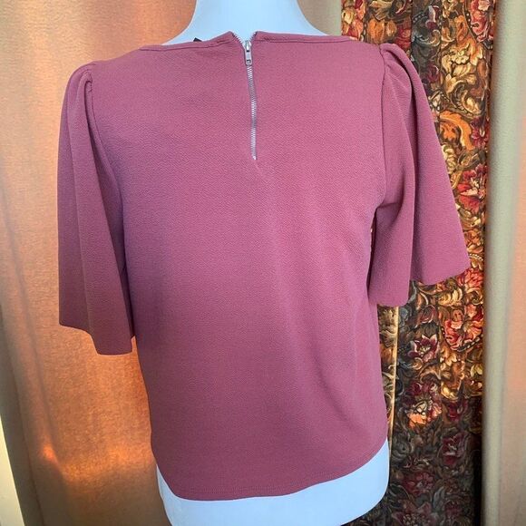 Tahari ASL Terra Cotta Rose Blouse - Picture 5 of 8